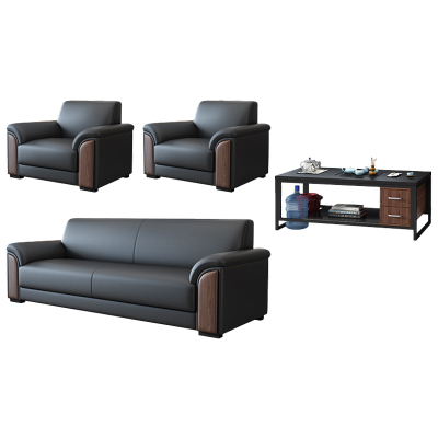 依韵珂接待沙发192*78*81cm(1+1+3+火烧石茶几)套