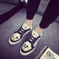 浅娜芬夏天青少年男生运动鞋子潮流中学生休闲板鞋韩版男鞋街舞白色皮鞋 红色 44