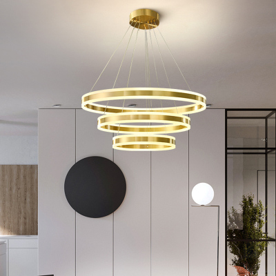 现代led客厅卧室书房装饰吊灯具美式乡村田园艺术大气变色吊灯9602