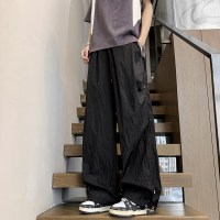 显瘦休闲长裤时尚裤子宽松阔腿裤2026春夏季高街工装裤高腰长裤潮