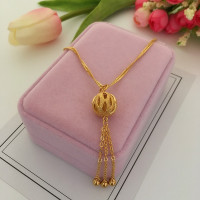 日韩秋冬新款配饰越南沙金转运珠长款项链女不掉色百搭铃铛毛衣链送女朋友老婆情人节七夕生日礼物