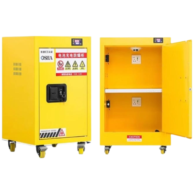 易企采 15加仑锂电池充电防爆柜智能烟感报警电动车电瓶充电箱电池防爆柜安全柜