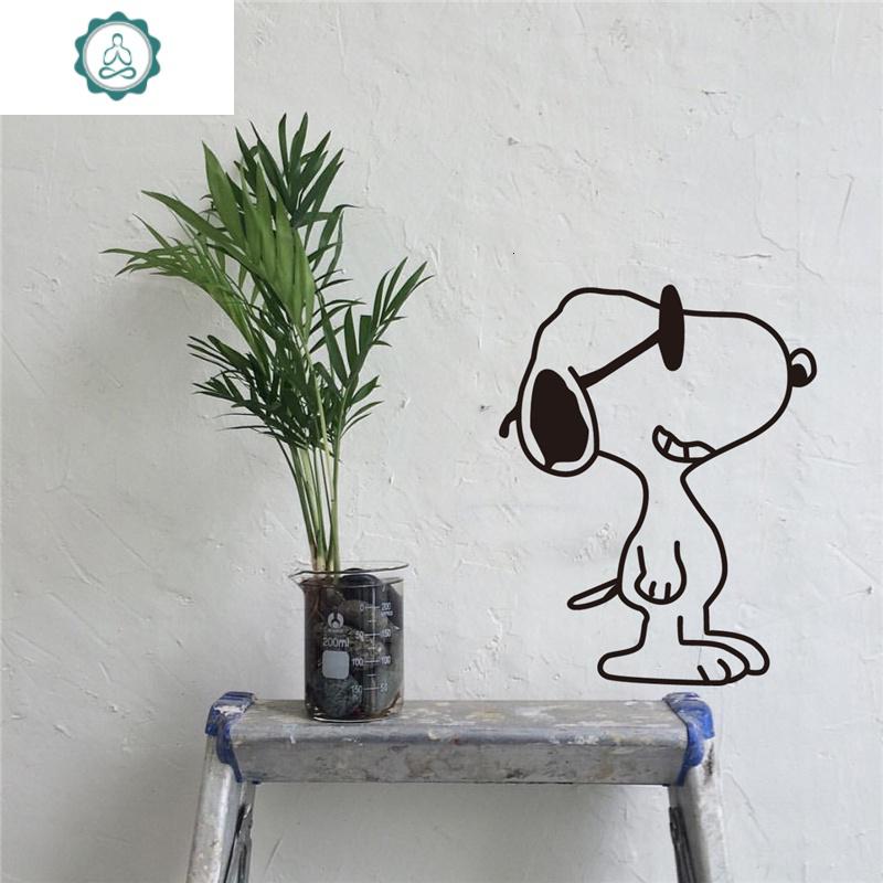 史努比文字墙贴 学生宿舍贴纸少女心房间装饰改造 封后 趴着史努比 中