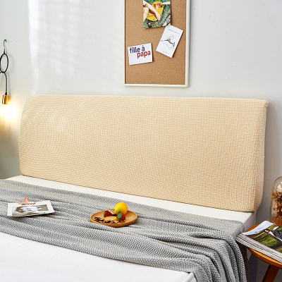 萬能全包床头套罩软包简约现代北欧防尘1.5米1.8m床靠背保 芥末黄[加厚针织] 1.2米[适合1.2m-1.4m床头]