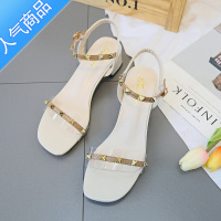 SUNTEK透明凉鞋女夏季配裙子穿的鞋2021年新款百搭ins仙网红高跟罗马鞋