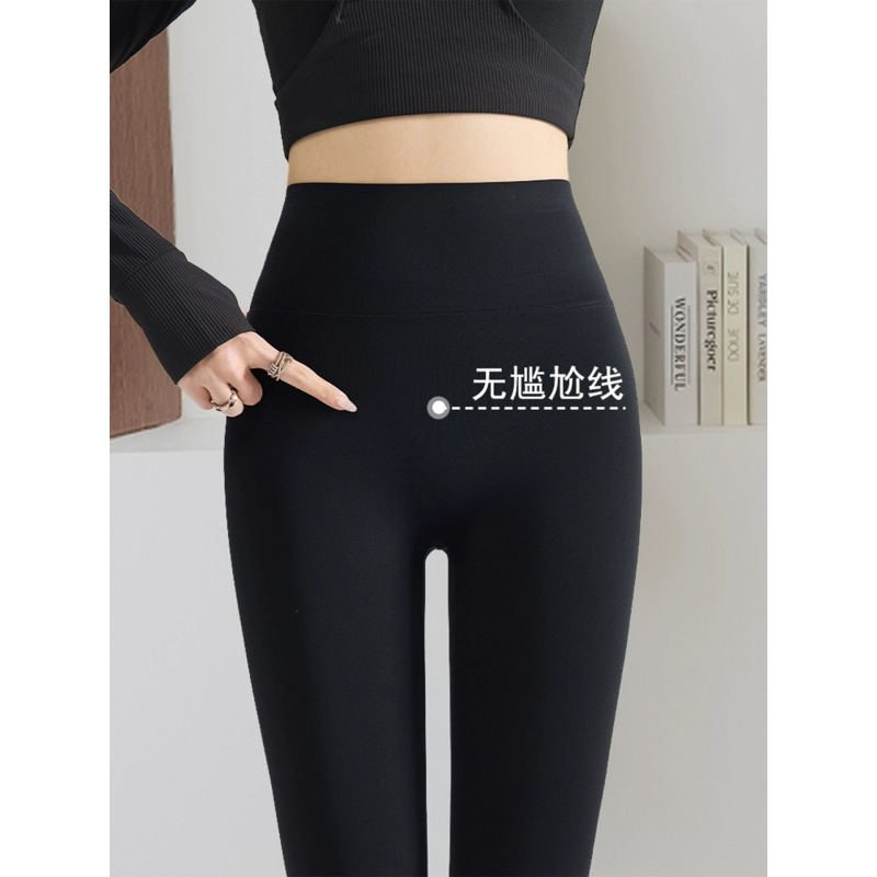 鲨鱼裤女春秋新款外穿提臀瑜伽裤子健身紧身大码防走光打底裤