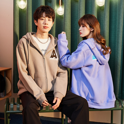 [3件8.5折118.9元,叠加优惠券]唐狮秋冬季新款情侣卫衣加绒学院风连帽拉链开衫外套上装潮牌