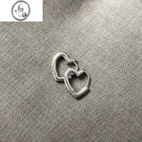 JiMi925银银饰几何爱心耳扣耳环耳饰女款INS风设计感高级简约气质韩版