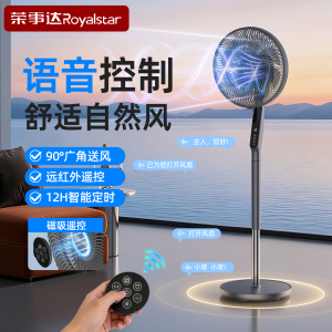 荣事达语音直流电风扇一级能效落地扇家用台地两用节能电扇卧室遥控定时轻音风扇FDC-16E01