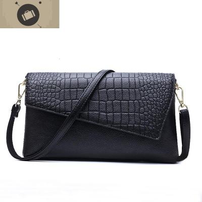 斜挎手拿包女2020新款中年妈妈手包时尚大容量手抓包软皮简约春夏艾狄伊娃女手包黑色