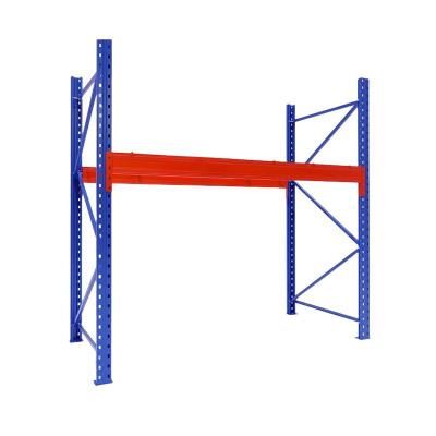 臻远 ZY4121412重型货架仓储高位货架单层称重2000kg 蓝橘色主架1层