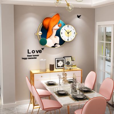 铭侣挂钟客厅北欧轻奢简约现代钟表挂钟客厅创意家用时尚挂墙时钟网红装饰挂表