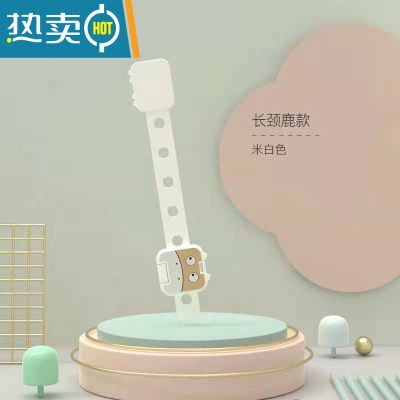 显彩儿童安全锁防护抽屉锁婴儿防夹手多功能宝宝防开冰箱柜子柜门锁扣 简易长锁长颈鹿10个装房门安全扣