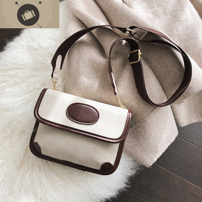 时尚麂皮小包包女2019春季新款潮宽带单肩包韩版百搭斜挎包小方包艾狄伊娃手提包