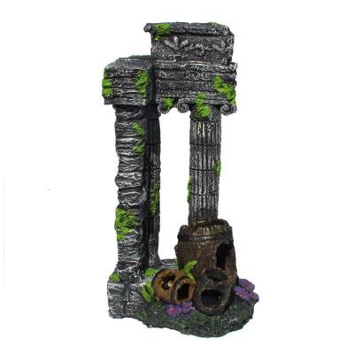 鱼缸水族箱造景水族用品方型罗马柱带桶树脂鱼洞装饰默认颜色默认尺寸