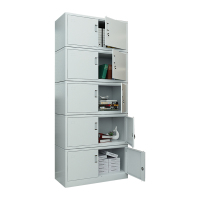 臻远ZY5062296 钢制厚板分五节文件柜 85*39*203cm(单位:台)灰白色