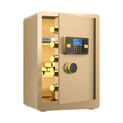 臻远ZY-NW-BXGS-27全钢实心保险柜办公防盗保险箱 高60cm三层金色电子款