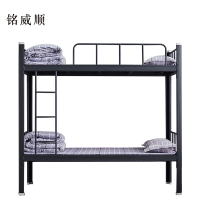 MINGWEISHUN铭威顺铁架床钢木床宿舍床黑色加厚型2000X900含床板