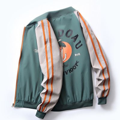 再说男士外套春秋季休闲中青年夹克韩版棒球服领潮流上衣男装褂子