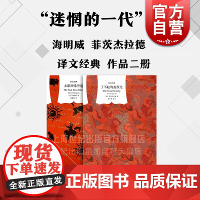 太阳照常升起/了不起的盖茨比 译文经典系列迷惘的一代代表作者海明威菲茨杰拉德精装作品上海译文出版社外国文学小说