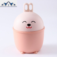 垃圾桶带盖家用可爱少女厕所卧室卫生间办公室桌面迷你小号垃圾桶 三维工匠