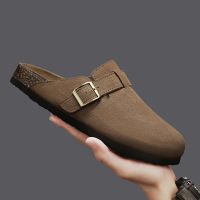 夏季新款潮流勃肯复古包头拖鞋时尚男士一脚蹬套脚半拖鞋男鞋