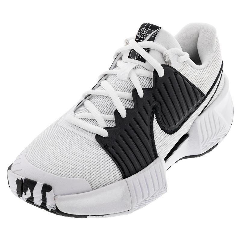 Nike女士专业匹克球鞋白色黑色宽底稳定中底软垫耐磨防滑透气