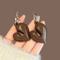 港风红色大爱心圆圈耳环女2024新款耳钉轻奢高级感大气耳饰送女朋友老婆情人节七夕生日礼物