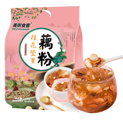美粥桂花坚果藕粉500g/袋 手提大袋小袋装桂花坚果藕粉速溶颗粒