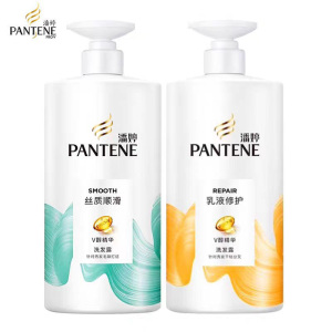 潘婷洗发水丝质顺滑/乳液修护750g大瓶家用改善干枯毛躁洗头膏洗发露