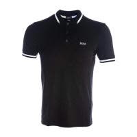 Hugo boss男士系扣领短袖Polo衫纯色休闲商务系服装