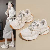 ins韩版新款老爹鞋女2026春季跑步休闲鞋厚底增高鞋