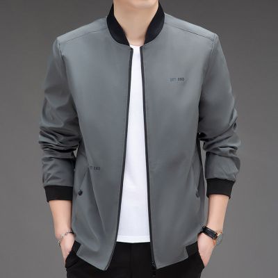 仙依琦春季男士夹克外套2021春秋新款休闲中年男装薄款棒球服爸爸夹克衫