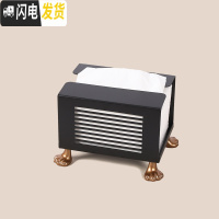 三维工匠空之喵喵|原创北欧ins纸巾盒多功能铁艺收纳盒客厅创意家用抽纸盒 小号黑色金脚纸巾盒