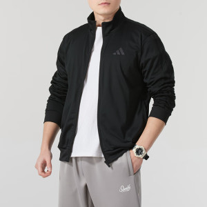 阿迪达斯(adidas)夹克男士新款运动服针织加厚防风休闲上衣立领外套KT0839 ZP