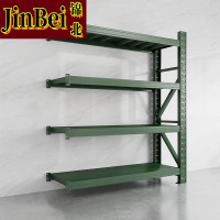 锦北货架仓储库房储物架军绿色四层副架500kg/层重型200*60*200cm