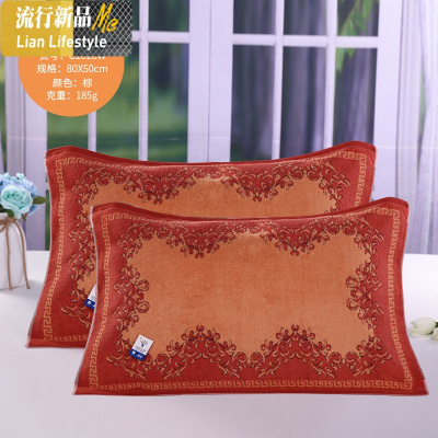 棉单人枕巾 面加厚情侣家用枕巾 提段花纹厚实吸水 三维工匠