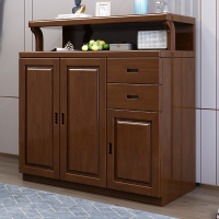 青木川 实木鞋柜客厅家用入户进门口收纳储物柜立柜置物架矮柜加高款防尘大容量多层矮柜