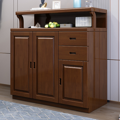 青木川 实木鞋柜客厅家用入户进门口收纳储物柜立柜置物架矮柜加高款防尘大容量多层矮柜