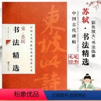 [正版]中国古代碑帖经典彩色放大本宋苏轼书法精选毛笔字帖旁注简体行书经典字帖基础实战临摹练习邱振中编江西美术出版社