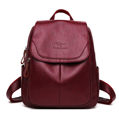 小亚天真皮双肩包女2020新款软皮韩版包包时尚羊皮妈咪休闲旅行女士背包