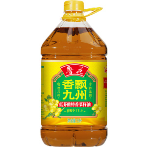 鲁花食用油低芥酸非转基因香飘九州特香菜籽油 5L*1桶