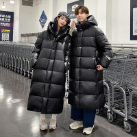 MESONGHUA连帽八格五格羽绒服男女情侣同款加厚鹅绒外套