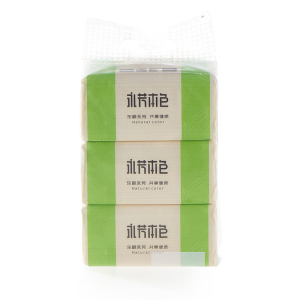 顺清柔永芳本色抽取式面巾纸3包/提本色3联抽纸