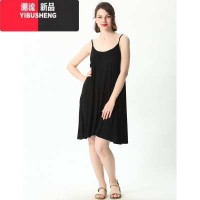 YIBUSHENG大码背心吊带裙女春装200胖mm240性感宽松加肥孕妇睡裙