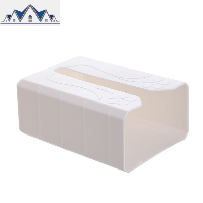 抽纸盒免打孔纸收纳盒简易塑料壁挂式纸巾架厕纸盒厨房纸巾架家用 三维工匠