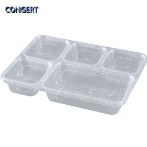 CONGERT 一次性餐盒 大五格1250ml 箱