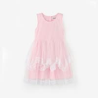 [1件3.5折]铅笔俱乐部童装2025夏装新款女童公主裙儿童网纱裙子中大童连衣裙