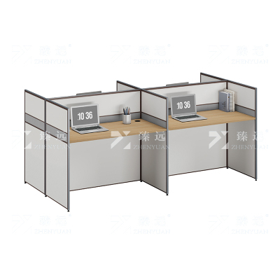 臻远 ZYGW-002 职员桌办公桌屏风工作卡位 对坐四人位