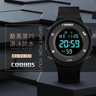 铭侣电子表男女情侣电子手表男学生游泳防水手表男士女夜光闹钟计时多功能运动电子表